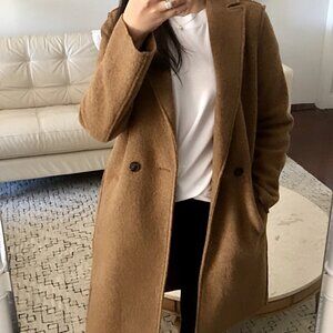 J. Crew Daphne Boiled Wool Coat, Size 4 in Chestnut